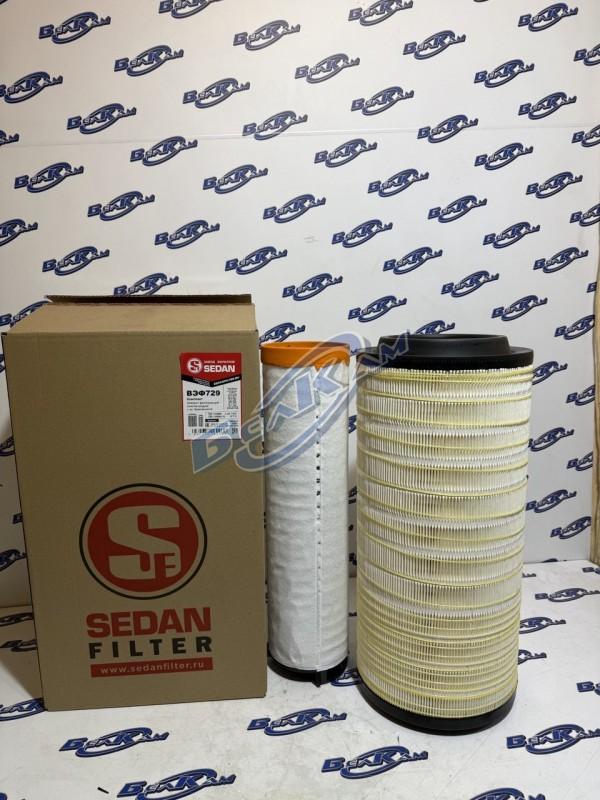 Элемент воздушного фильтра ЕВРО-4/5 729 КАМА3 5490 СЕДАН 729.1109560-02/10